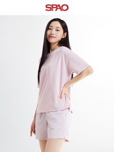spao | Áo Thun Thời Trang Dạng Ngắn Tay Cổ Tròn