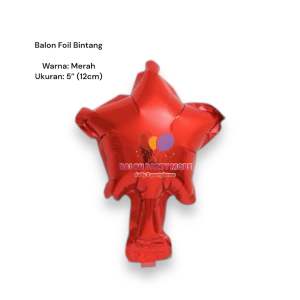 Balon Foil Bintang 5 Inch / Mini 12cm balon ulang tahun dekorasi ulang tahun/ Foil Bintang 5 inch