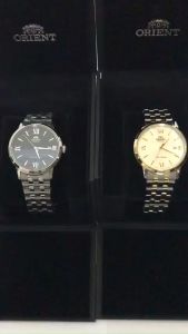 Đồng hồ nam Orient Watch Contemporary RA-AC0F máy lộ cơ automatic mặt nhỏ kính sapphire dây thép đeo tay chính hãng
