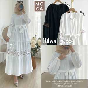 GAMIS DRESS HILWA LD 115 BY MOCA GAMIS CRINKLE