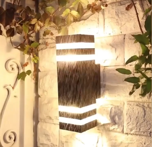 Outdoor Wall Lamp 24W LED E27 IP68 Waterproof Double Head Light Replaceable Cuboid LED Modern light Nordic Style Garden decoration Night light