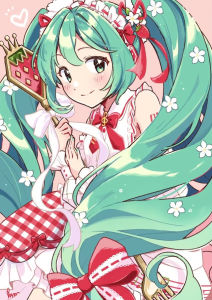 Bandai | Oil Painting H-Hatsune M-Miku Anime Characters By Numbers Modern Wall Decor for Living Room Bedroom Perfect Gift No Frame