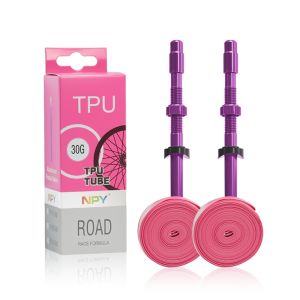NPY Bike TPU 1/2Pcs Ultralight 28g Bike Inner Tube 700X 23 28 32 Road Bicycle TPU Material Tire 65mm Length French Valve
