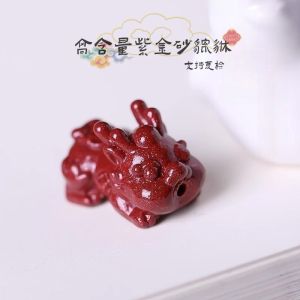 สร้อยข้อมือ DIY แฮนด์เมด เครื่องประดับตกแต่งหนังสัตว์พร้อมจี้รูปสัตว์ปีกมังกรสีทองแดงสูงจากแร่ธรรมชาติ สร้อยข้อมือ DIY แฟชั่น