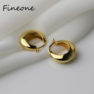 Gold Silver Color Chunky Hoop Earrings for Women Punk Ear Jewelry New