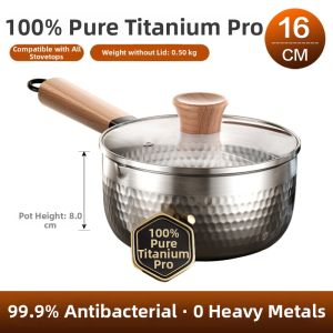 CookerBene | Pure Titanium Non-Coated Spouted Pot for Infant Food Preparation