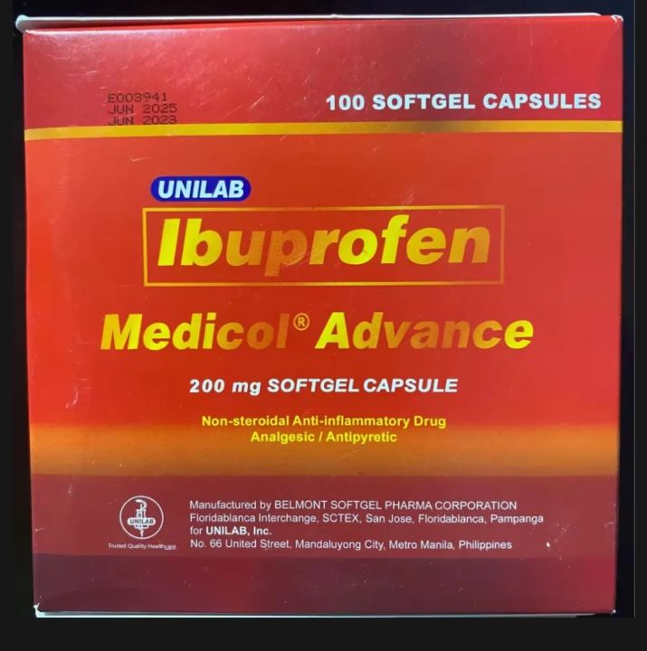 Unilab Medicol Advance 200mg Capsules (1box) for the relief from