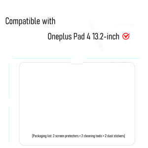 On Oneplus Pad 4 Tempered Glass Film Screen Protector For Oneplus Pad4 13.2-inch HD Damage-Proof Film Easy To Install 2-Pack