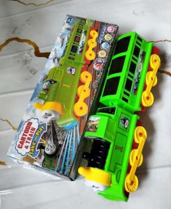 cartoon train Light music battery operated one engine toy free battery