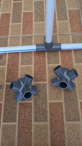 6 Way PVC Konektor fitting tee elbow pipa pvc 6 arah 1/2 3/4 & 1 inci 22 26 32 mm