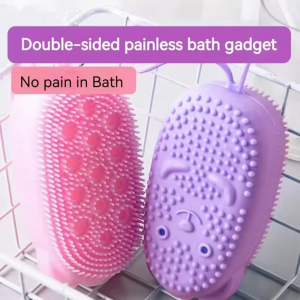 1PCS Silicone Bubble Brush Exfoliating Dry Skin Body Massage Cleaning Tool Double-Sided Silicone Scrubber Brush For Bath