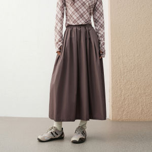 PEACEBIRD | Autumn New Plum Purple Long Skirt