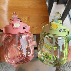 Dual Drinking High Aesthetics Large Capacity Plastic Water Bottle