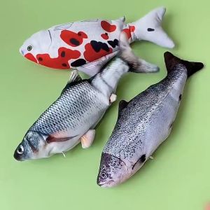 Mainan Anak Ikan Bergerak Mainan Kucing Boneka Ikan Bisa Gerak Dancing fish Ukuran Jumbo / Ikan Gerak Goyang Murah Lucu Cat Electric Simulation Fish Toys