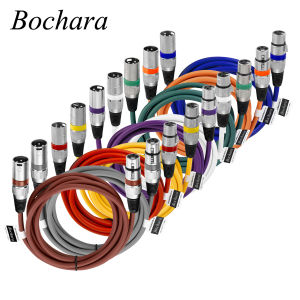 Bochara Coloured XLR Cable Male to Female OFC Audio Foil+Braided Shielded For Microphone Mixer Amplifier 1m 2m 3m 5m 10m