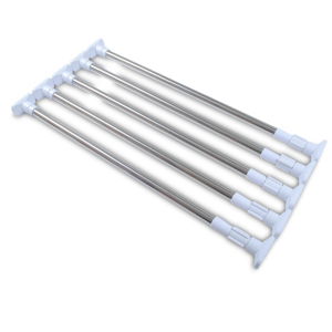 50-200cm Stainless Steel Telescopic Rod No Drill Clothes Rail Adjustable Shower Curtain Rods Wardrobe Rod Drying Rack