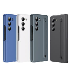 Hinge Protection Z Fold 3 4 5 6 7 S Pen Case Standing Cover Pop-Up Pen Holder Samsung Galaxy Z Fold5 Fold6 Fold7 Casing Anti-Drop Durable Hard PC Phone Case with Tempered Glass