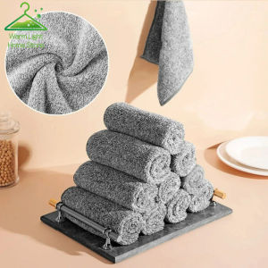 [Sell at a Loss]Bamboo Charcoal Fiber Cleaning Cloth Rags Water Absorption Non-Stick Oil Washing Kitchen Towel Household Cleaning Tools