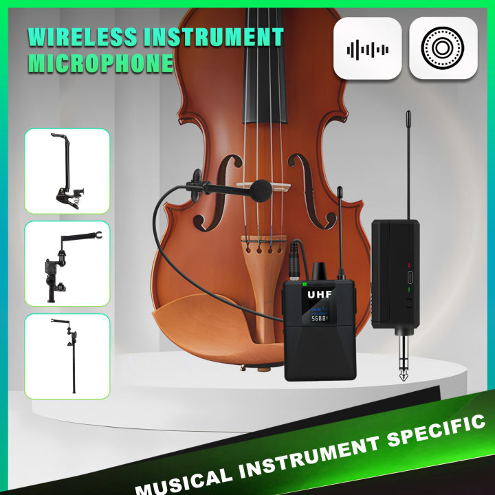 Mini Usable Instruments Musical Instrument Omnidirectional Pickup Mini Lapel Violin Microphone ...