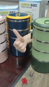 Microwave Stainless Steel Insulated Food Container Storage Lunch Box Bag Tiffin Carrier Bekas Makanan Tahan Panas 保溫飯盒