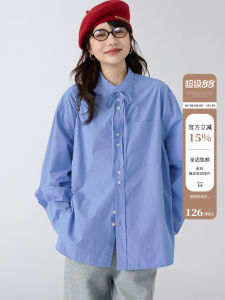 Drawwind Womens Casual Loose Long Sleeve Shirt Stand Collar Spring Autumn New Style Small Size Comfortable Cotton Top