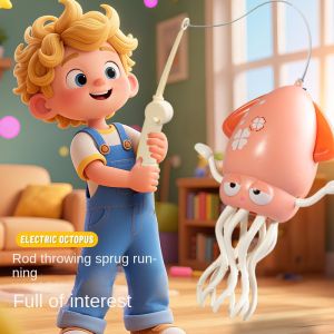 Magic Dancing Octopus Electric Squid Sensing Escape Obstacle Avoidance Octopus Children Decompression Fishing Toy Gift