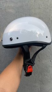 [ MÀU TRẮNG BÓNG - CAO CẤP ] Mũ Bảo Hiểm nửa Đầu Nón Bảo Hiểm 1/2 Đầu Kính Phi Công Trơn Màu CUTE SHOP