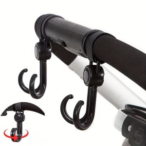 2 Pcs 360 ° Rotating Multifunctional Stroller Hook Universal t Electric Vehicle Hook No Drilling Multifunctional Storage Hook.