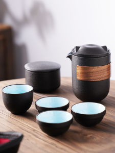 QIANYI | Portable Travel Tea Set 1 Pot 2 Cups