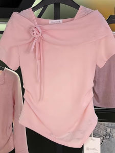 Large Size French Style Embroidered Rose Square Collar T-Shirt Women Summer New Casual Asymmetrical Slimming Top