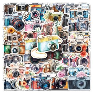 50-100PCS Vintage Camera Graffiti Stickers Watercolor Waterproof Decals for Luggage Stationery Laptop Notebook Scrapbook Journal