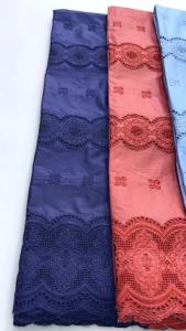 White Swiss Voile Lace in Switzerland High Quality African Lace Fabrics 5 Yards Nigerian Cotton Polish Lace Fabric For Men S4433
