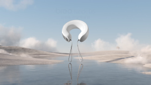 Breo D5S Premium Neck Massager with Hyaluronic Acid-Infused Soft Cushion 3D Shiatsu Far Infrared Heat & Skin Hydration Quiet Relief for Home & Office