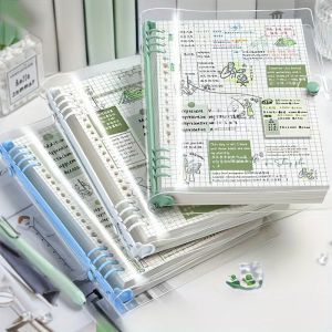 240-Page A5 Transparent Soft Cover Notebook - Waterproof Grid Journal with Tear-Off Pages Detachable Spiral Binding