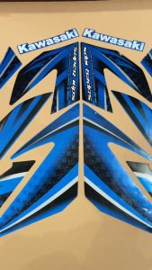 STRIPING STICKER kawasaki ninja ss 150 standar 2012 biru stiker motor