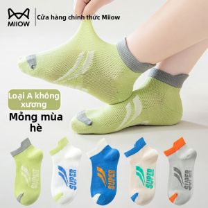 Tất trẻ em MiiOW làm bằng vải cotton mỏng thoáng khí kiểu thể thao