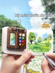 BAIZHI | Portable Walnut Wood Watercolor Set Sketch Board Solid