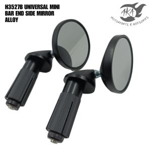 H3527B-UNIVERSAL MINI BAR END SIDE MIRROR ALLOY NON GRADED LENDS (1PAIR) FOR MOTORCYCLE