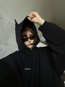 Gold Jennie Hooded Sweatshirt Fleece Lined Womens Jacket Devilish Style Solid Color Streetwear Comfortable Fit Long Sleeve