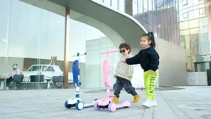 Kid Children Foldable Scooter With LED Wheels Heigth Adjustable Outdoor Sport Toy Skuter Budak