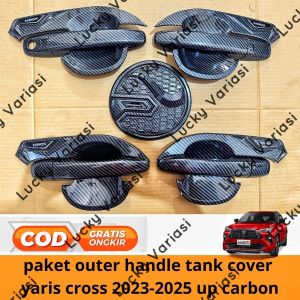 Paket Outer Handle Tank Cover Yaris Cross 2023 2024 2025 2026 2027  Full Carbon