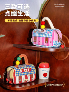 Creative Foldable Contrast Color Cartoon Stationery Box Student Convenient Storage Pen Bag High Aesthetic Value  Monkey