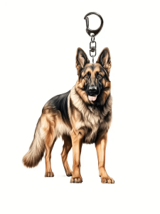 1pcs Fashionable German Shepherd Keychain - Perfect Gift for Pet Enthusiasts - Unique Backpack Pendant