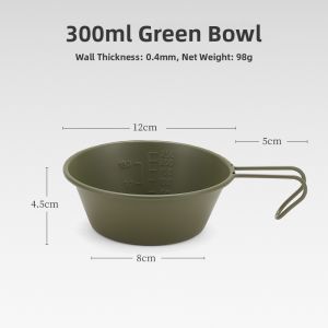 Portable Outdoor Stainless Steel Bowl Cup