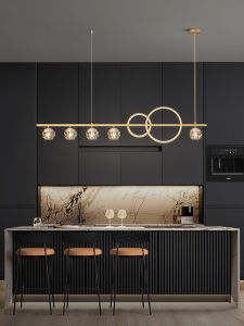 ZHENMEIJU | Luxurious Long Design Modern Copper Crystal Dining Light
