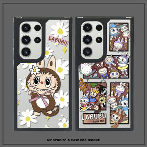 Labubu Acrylic Phone Case Full Cover Protection for Galaxy A55 S24+ S23FE Cute Cartoon Design Anti-Fall Creative Eco-Friendly