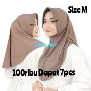 Hijab Sport Size M Berlabel Akrilik Besi Pesona Hijab 100ribu Dapat 7pcs