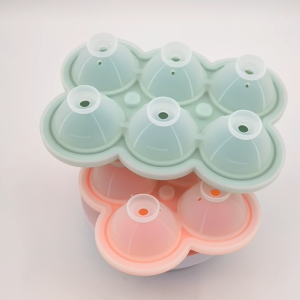 Silicone 6 Balls Big Ice Cube Molder Reusable 47Mm Ball Ice Maker With Funnel Fit Summer Essentials