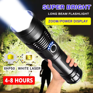 EDC Flashlight Rechargeable ZoomableIPX5 Waterproof Aluminum Alloy5 Modes LED Torch for Outdoor Camping Hiking Emergency Light