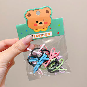 Adorable Colorful Butterfly Knot Hair Ties for Kids Small Size Non-Damaging Hair Bands for Girls Baby Braiding Elastic Bands